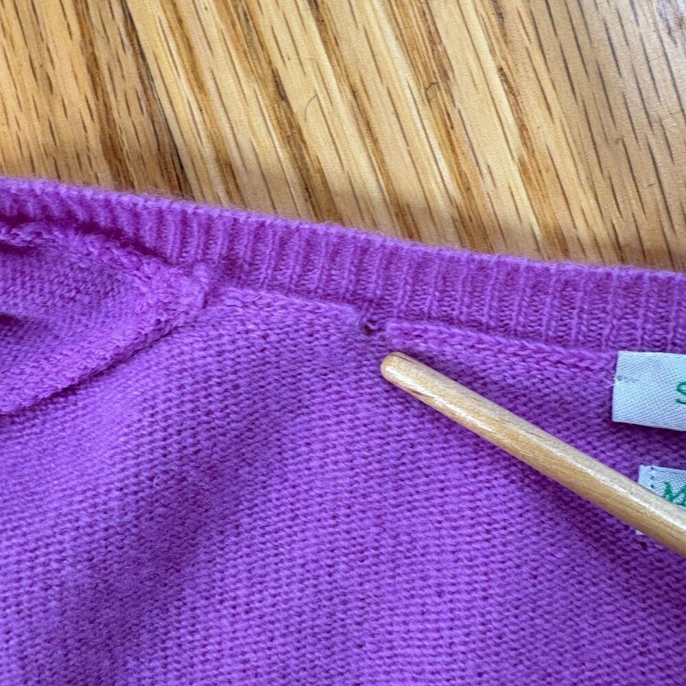 STILE BENETTON Bright Lilac Formal Button Up Cardigan Womens Size Small - Picture 8 of 8
